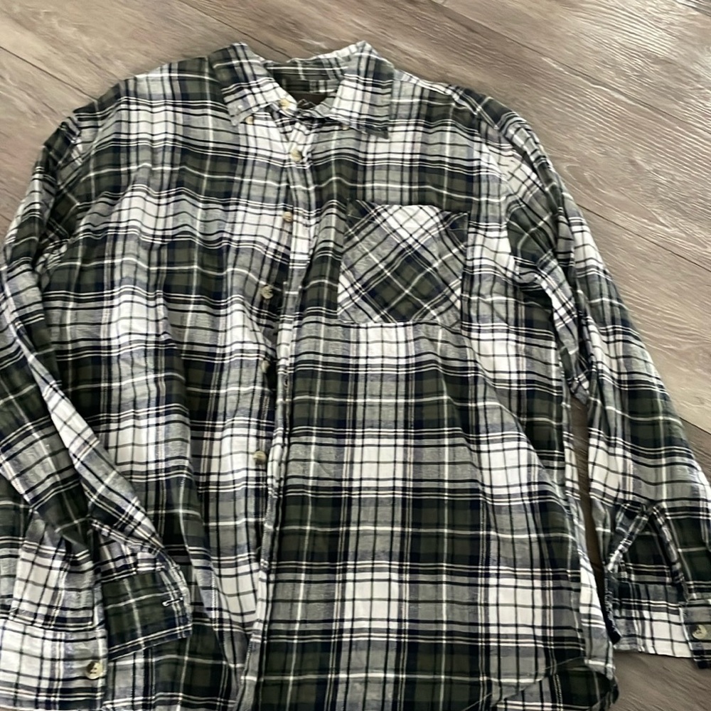Men's Green Plaid Casual Button Down Shirt